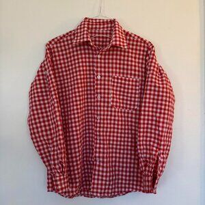Red Plaid Button Up Shirt